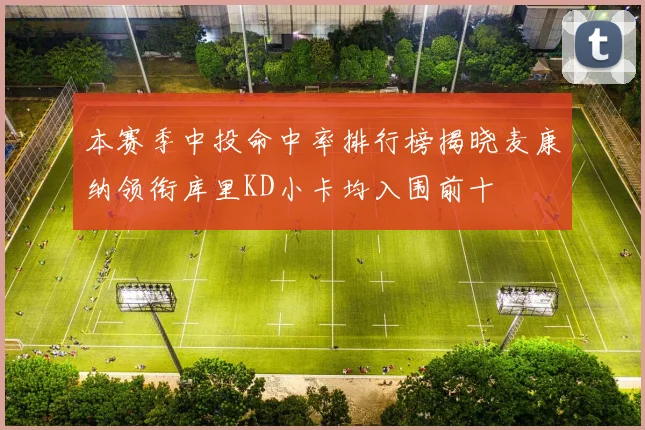 本赛季中投命中率排行榜揭晓麦康纳领衔库里KD小卡均入围前十